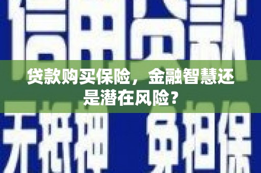 涞水贷款购买保险，金融智慧还是潜在风险？