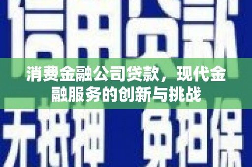 涞水消费金融公司贷款，现代金融服务的创新与挑战