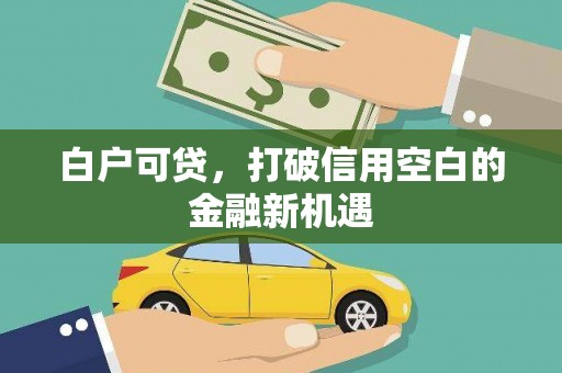 涞水白户可贷，打破信用空白的金融新机遇
