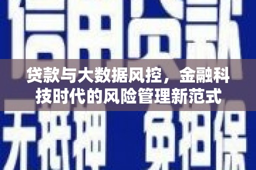 涞水贷款与大数据风控，金融科技时代的风险管理新范式