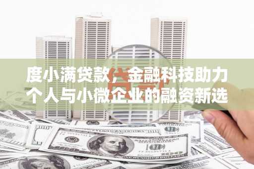 涞水度小满贷款，金融科技助力个人与小微企业的融资新选择