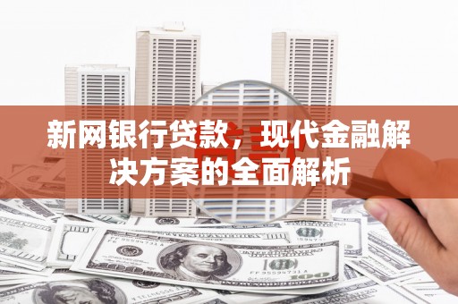 涞水新网银行贷款，现代金融解决方案的全面解析
