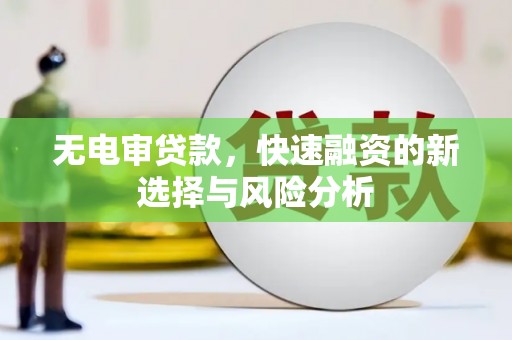 涞水无电审贷款，快速融资的新选择与风险分析