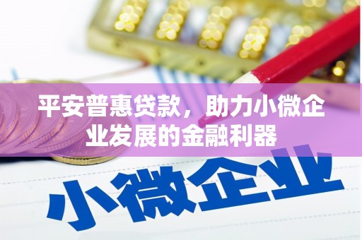 涞水平安普惠贷款，助力小微企业发展的金融利器